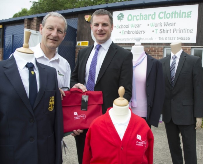 Ben Truslove withRay Eyre at Orchard Clothing, Hunt End, Redditch.