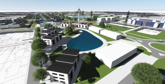 View looking North over the site