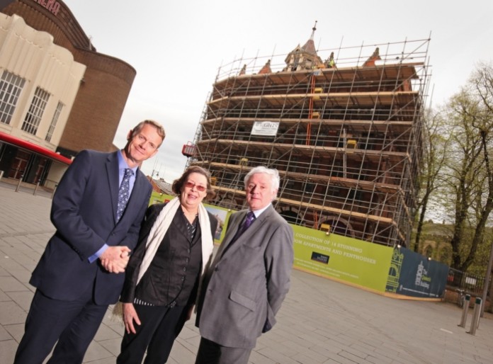 L to R James Coningsby, Coun Sue Waddington, Mark Tildesley