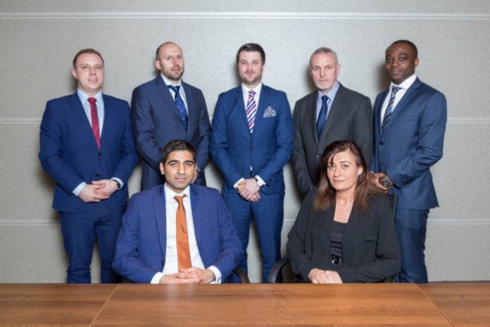 1L-R (back) Matthew Banks, James Partington, Thomas Hains, Mark Dando, Christian Lumor. L-R (front) Ajaz Aslam, Emma Noble