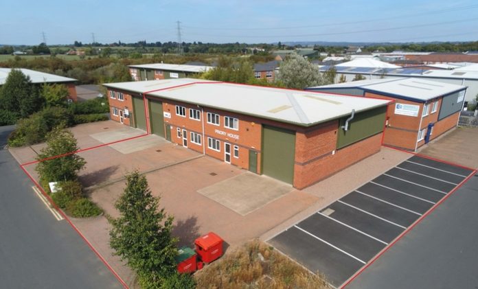 Priory House, Bromsgrove. Units A and B outlined in red.