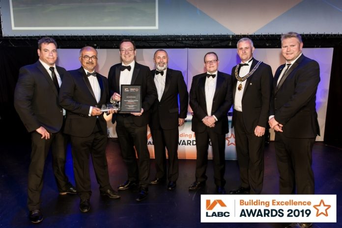 The Cripps Health Centre project team receive the Best Inclusive Building award at LABC Awards 2019
