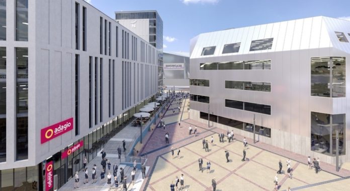 NineB, Novotel and Adagio Leicester - hotel and restaurant external CGI