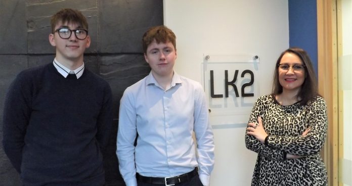 L t o R - Zack Barnes, Charlie Cairns and Maria Karolides