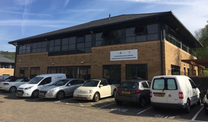 6 Cefn Coed Cardiff (with previous tenant's signage)