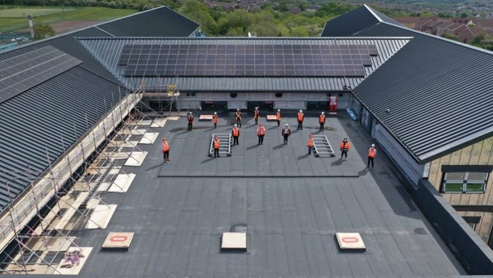 Pencoedtre school ambassadors at the topping out