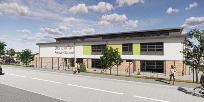 An artist's impression of Llancarfan Primary School