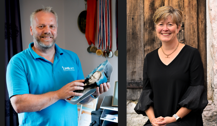 Dr Mark Williams DBA PLY, Founder and CEO of Limb art, and Jane Richardson, CEO of Amgueddfa Cymru / Museum Wales.