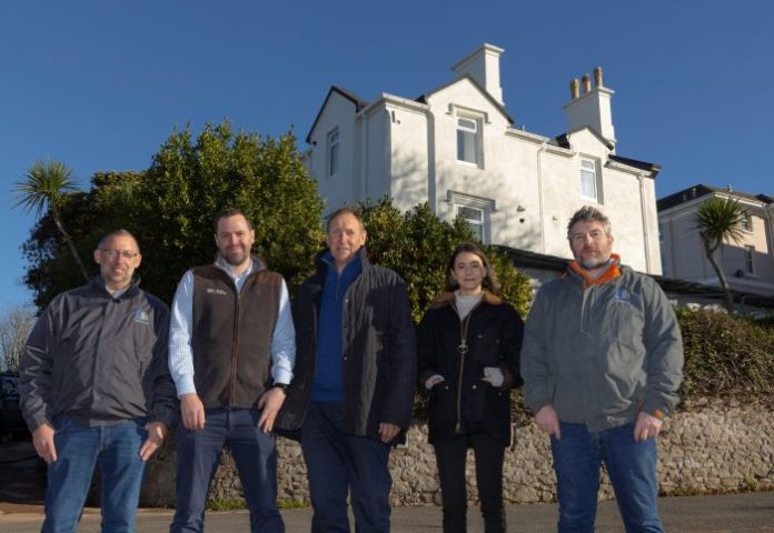 left to right, Ben Coggins, Nick Simpson, David Brown, Maria Elias, John Curd