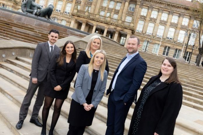 Oscar McCracken, Emily Stancer, Rachel Pick, Sara Southall, Sam Pedley and Lauren Collins.