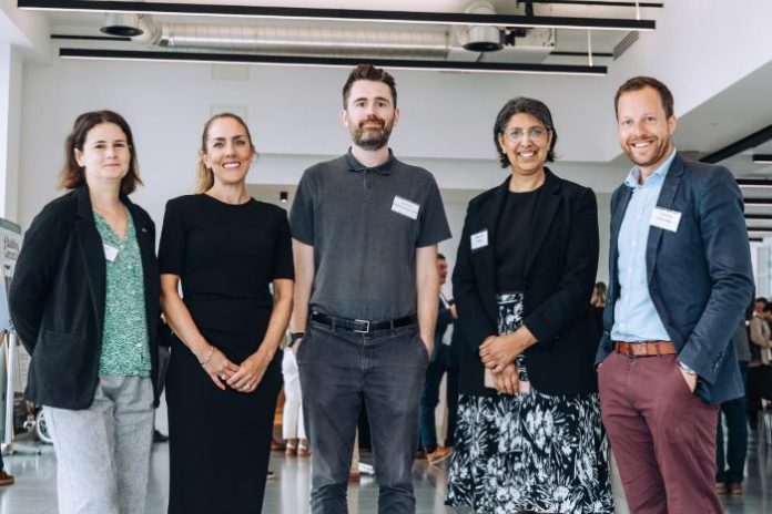 The panel at the business breakfast event hosted by CBRE Investment Management. Image: Joe Singh.