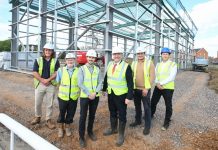 Construction progresses at Greville Business Park in Warwickshire