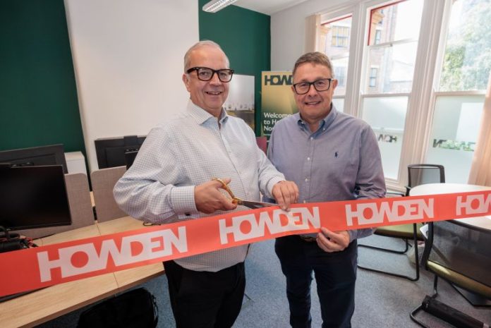 Martin Camp and Gary Stevens opening Wrexham office